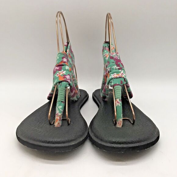 Sanuk Yoga Sling 2 Sandals Women's 8 Multicolor Toe-Post Comfort Flats 1015891 - Picture 3 of 11